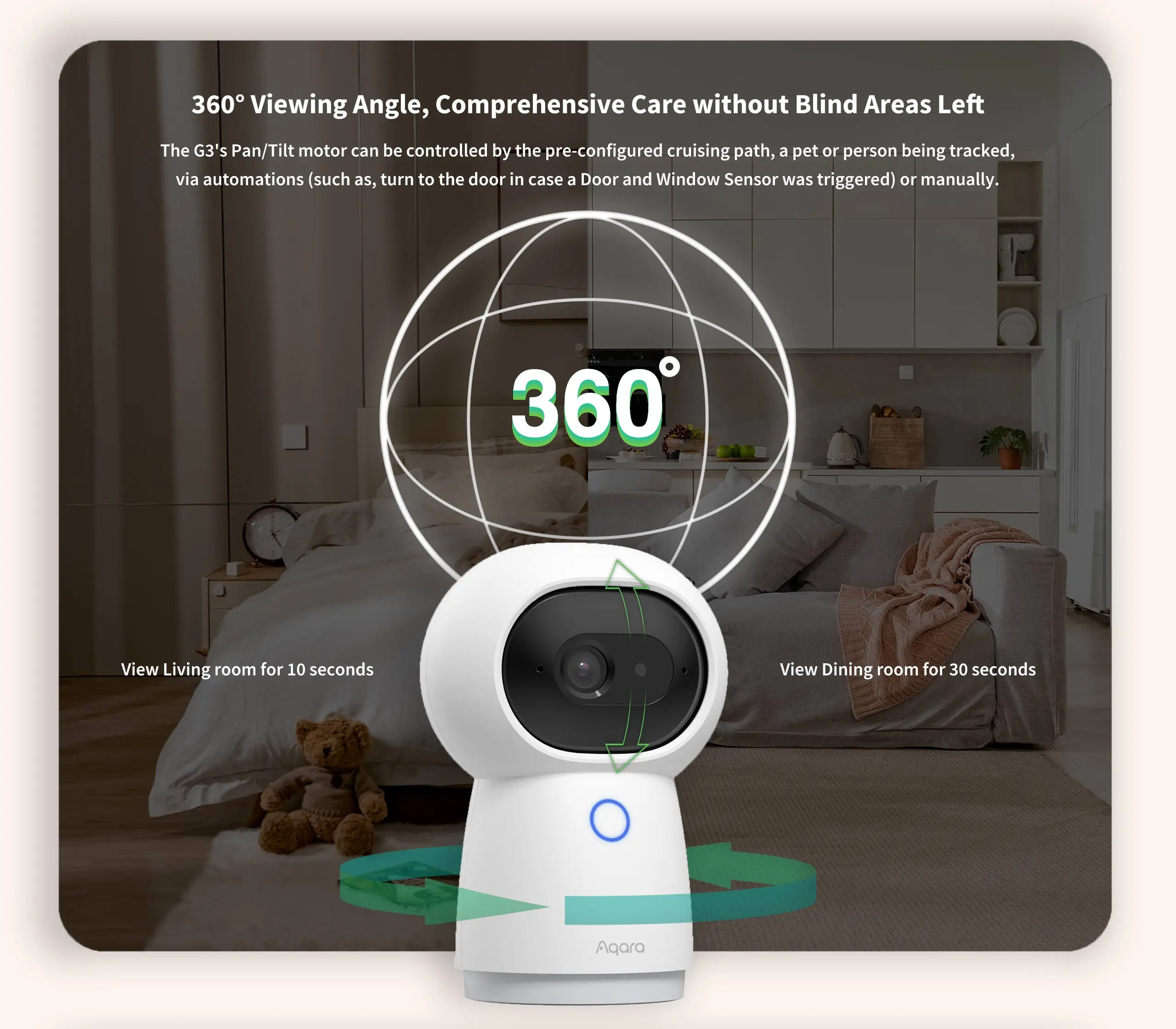 China Version Aqara Smart Camera G3 Hub Edition Zigbee 3.0 1296P 2K HD 360˚ Viewing Angle for Smart Home Work HomeKit Aqara APP