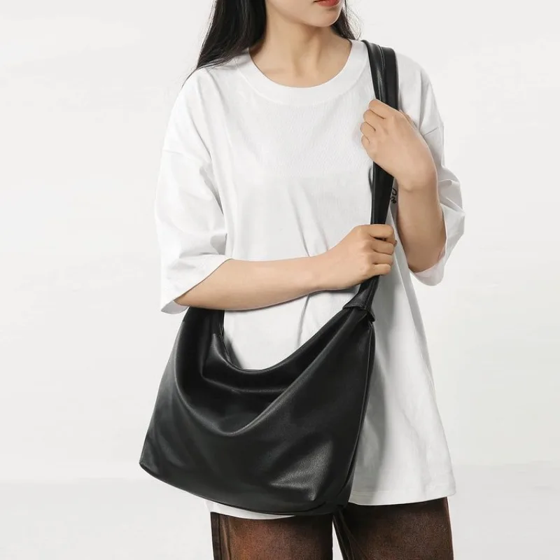 

Trendy Vintage Handbag For Women Elegant Leather Crossbody Messenger Bag Chic Textured Tote Perfect As A Spacious Diaper Bag