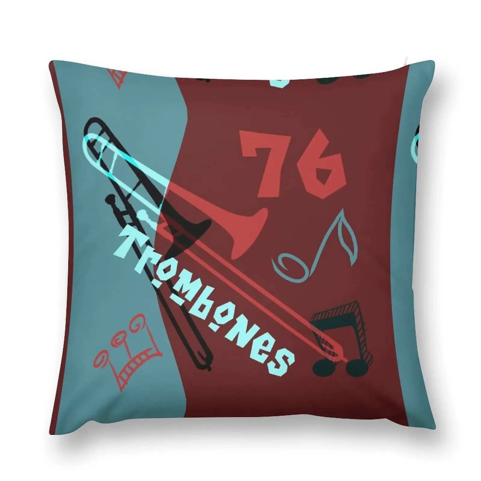 76 Trombones Throw Pillow Cushions For Decorative Sofa Cushion Covers For Living Room Pillowcase Cushion pillow