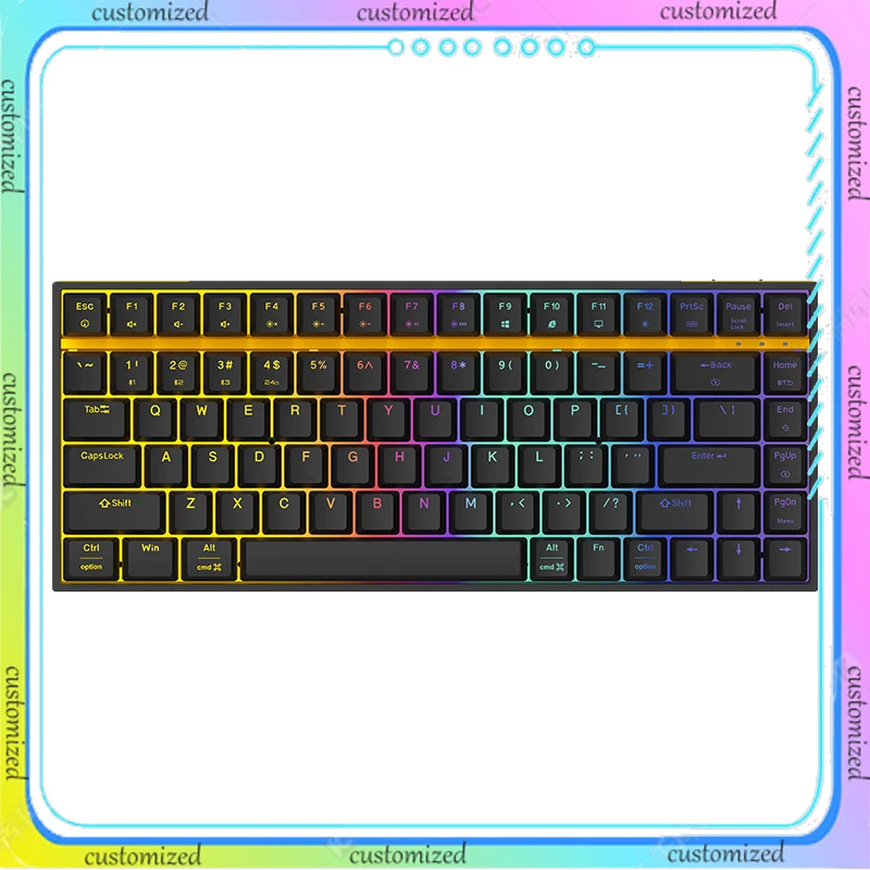 ZN84 ZN87 ZN104 Mechanical E-sports Gaming Keyboard RGB Three-mode Wireless Bluetooth 2.4G Kaihua Axis Hot-swappable