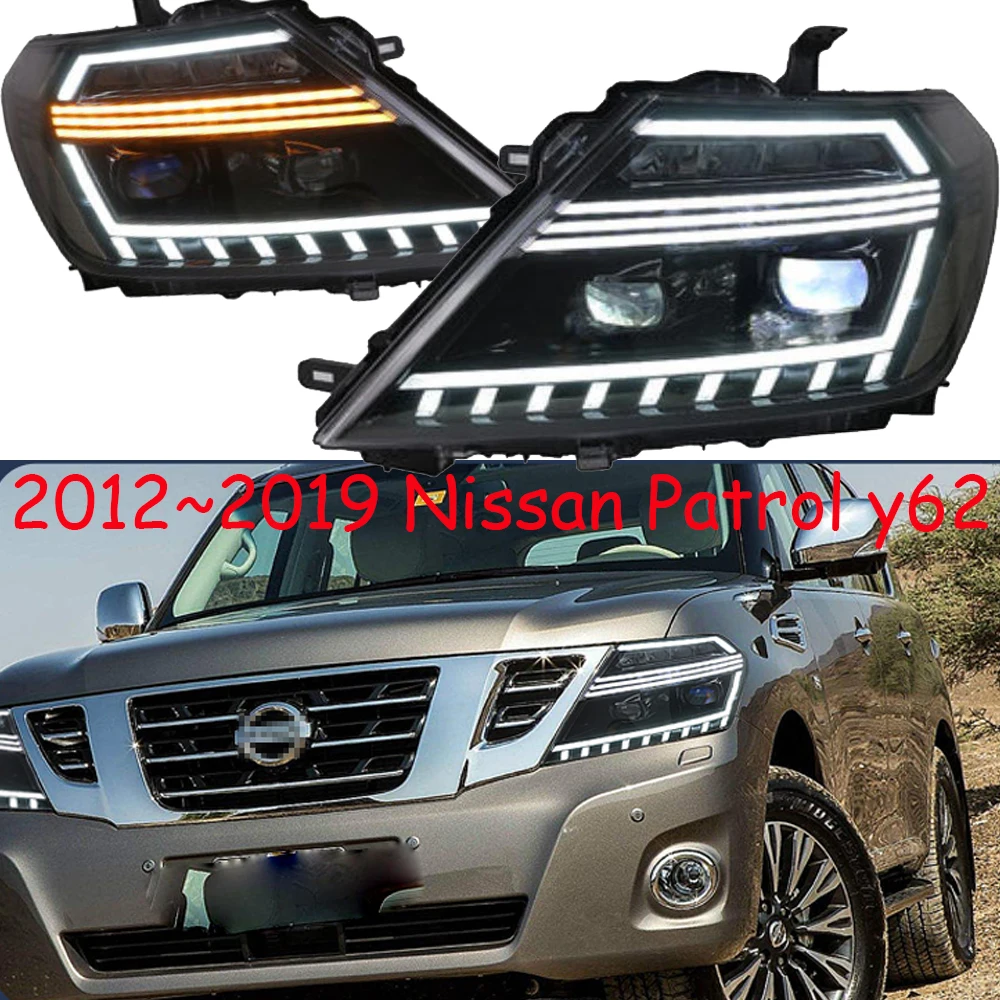 

Car bumper patrol y62 headlamp patrol headlight 2012~2019y ALL IN LED DRL car accessories head light patrol y62 fog light