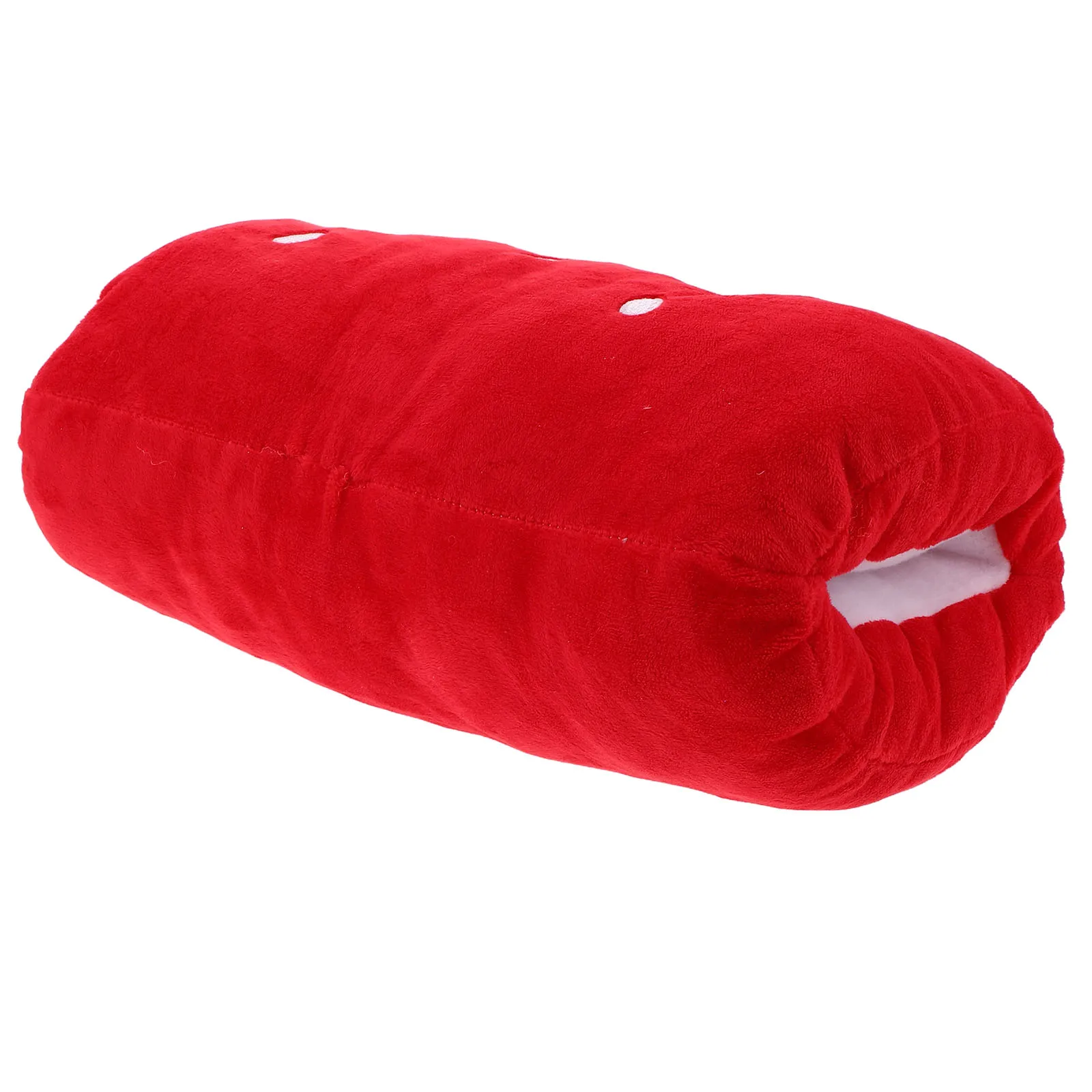 Simpatico cuscino a forma di fragola farcito scaldamani morbido e confortevole cuscino da viaggio per auto per bambini adulti portatile multifunzionale