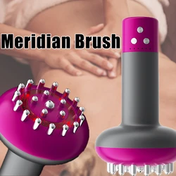 Smart Meridian Brush Gua Sha Body Massager vibrazione Microcurrent Hot Compress raschiando linfodrenaggio Machine Fat Burner