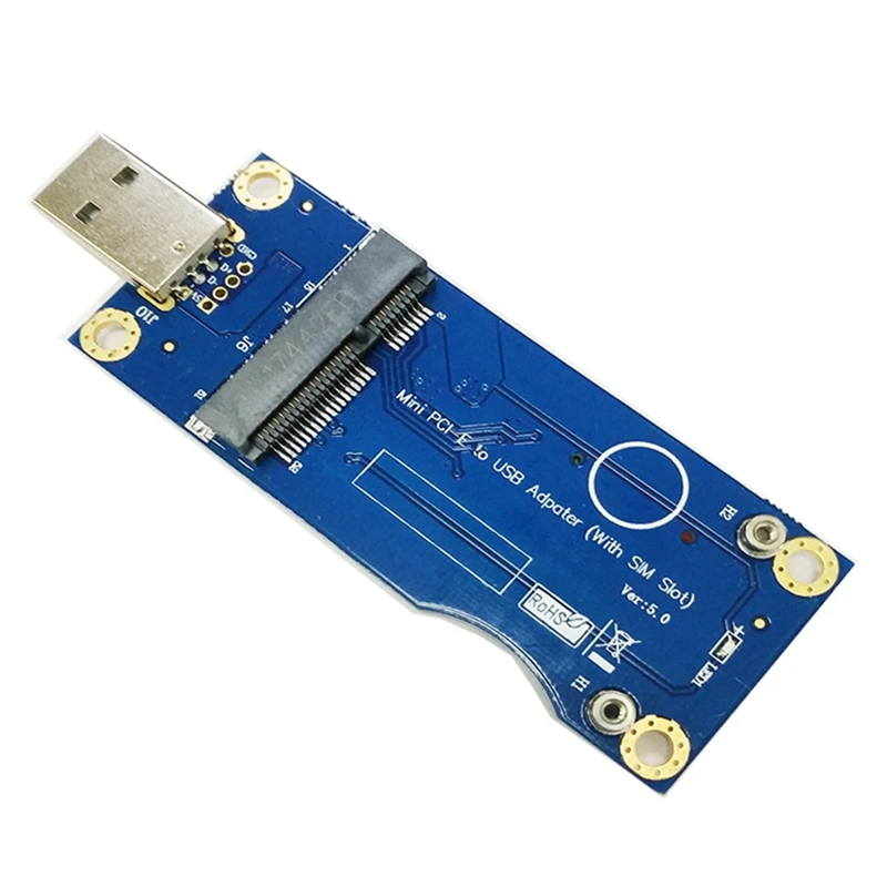 Mini PCI-E To USB Adapter With SIM Card Slot For WWAN/LTE Module 3G/4G Module Adapter Board(Industrial Grade)