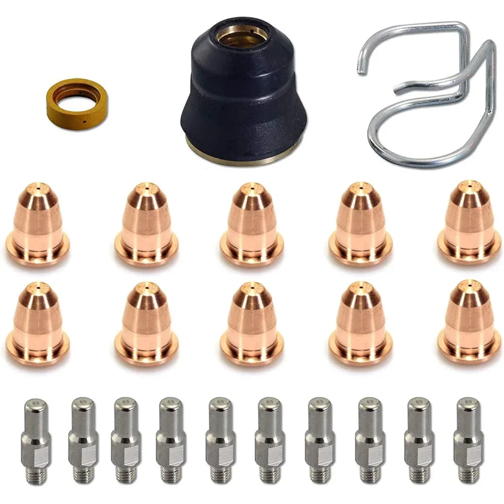 2025 Plasma Electrode PR0110 Tip 0.8 PD0116-08 Shield Cup Kit For S45 Torch 23pcs Cutting Accessory Set For Professional Welders