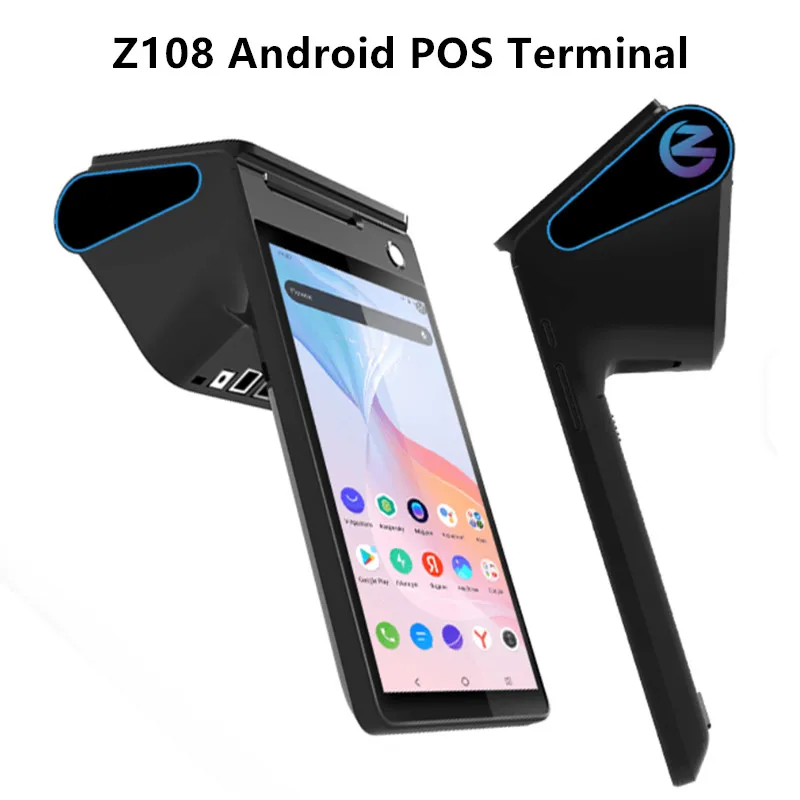 Android 14 POS Terminal 4G Mobile Cash Register Small Ticket Machine with NFC Camera Scanner 58/80mm Thermal Receipt Printer