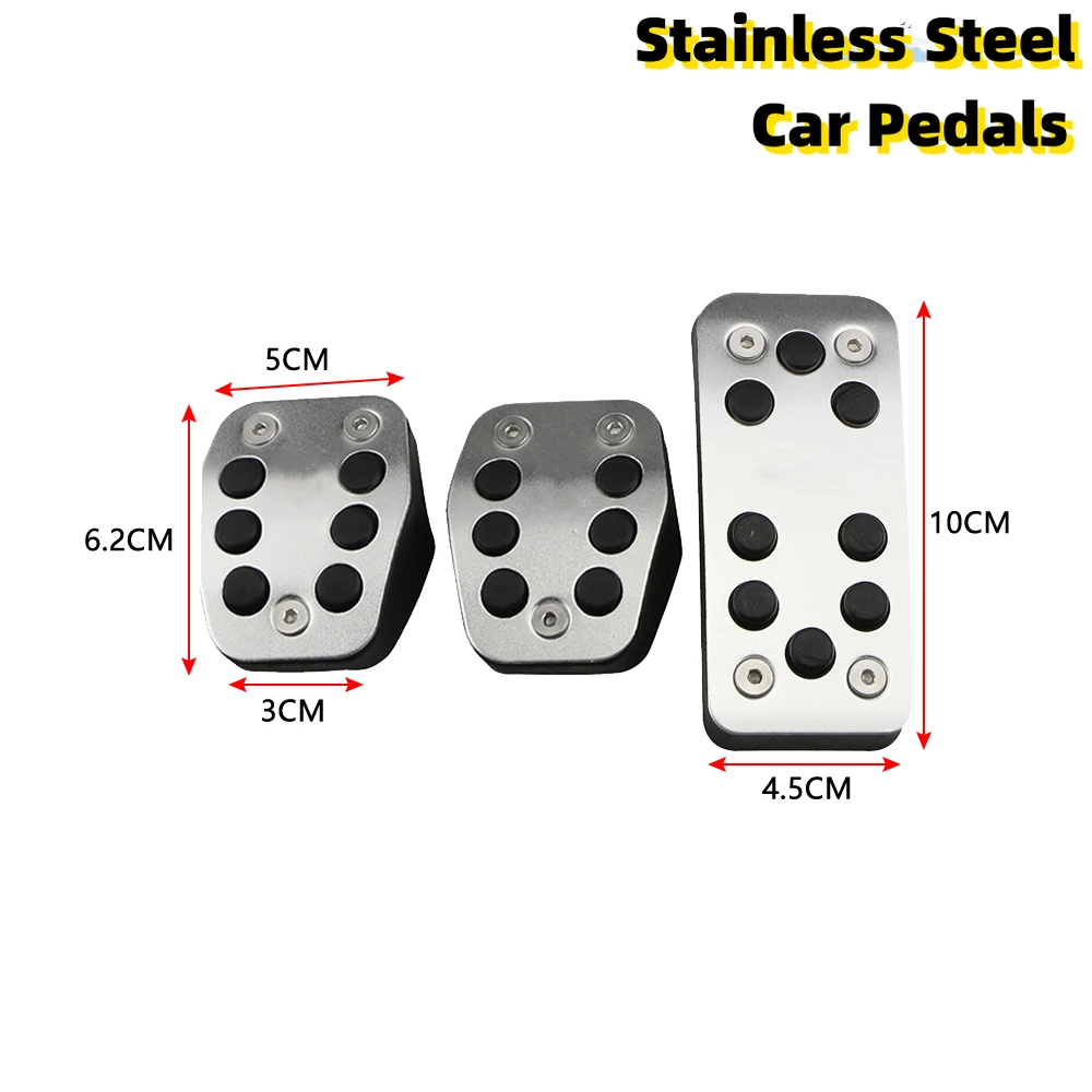 Steel Car Gas Fuel Pedal Set Brake Pedals Rest Foot Pedal Covers for Ford Focus 2 3 4 MK2 MK3 MK4 RS Kuga Escape Accessories