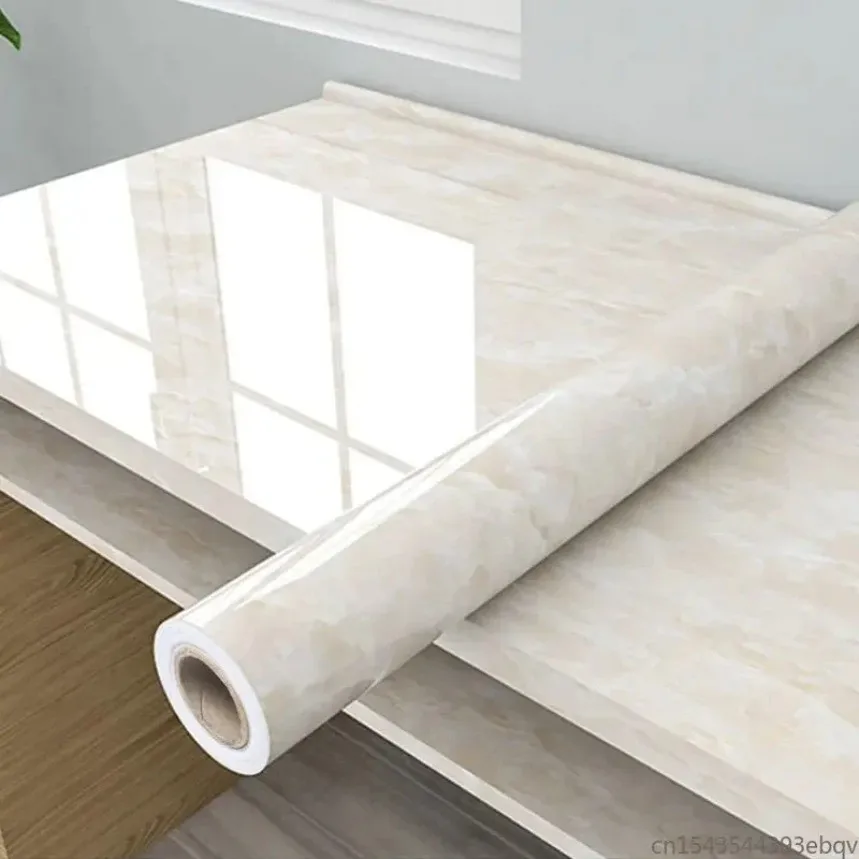 Formaldehyde Free Marble Vinyl Sticker Peel Stick Waterproof Oil‑Resistant for Kitchen Worktop Bathroom Toilet Wall Cover