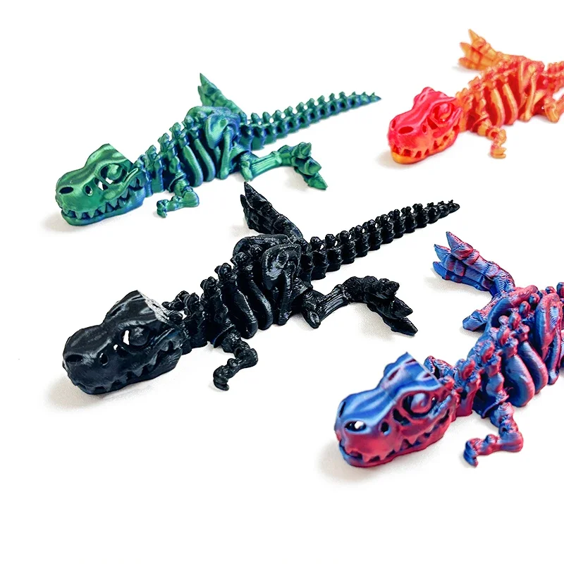 Realistic Tyrannosaurus Rex 3D Printed Multi-joint Movable Dinosaur Figures Office Desktop Ornament Home Decor Kids Gift