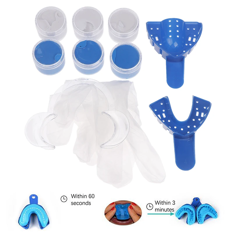 Dental Impression Material Putty Molding Kit Clinic Use Silicone Putty Dental Impression Trays Kit