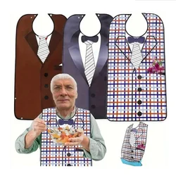Adult Waterproof Adult Mealtime Bib Cloth Protector Clothes Bib Cook Protector Tool Aid Cook Dining Clothes Disability Aid Apron