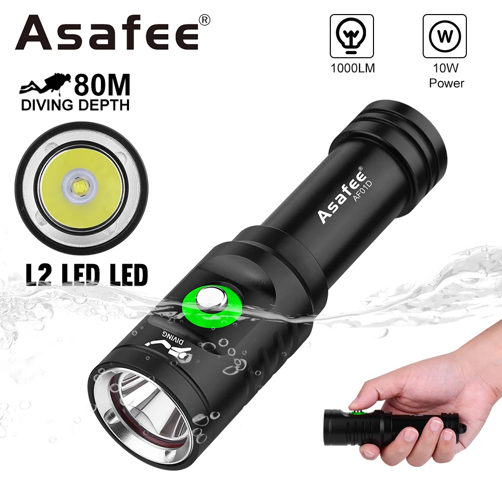asafee-af01d-l2-led-super-bright-diving-flashlight-ipx8-waterproof-torch-rechargeable-3-modes-outdoor-dive-equipment-flashlight