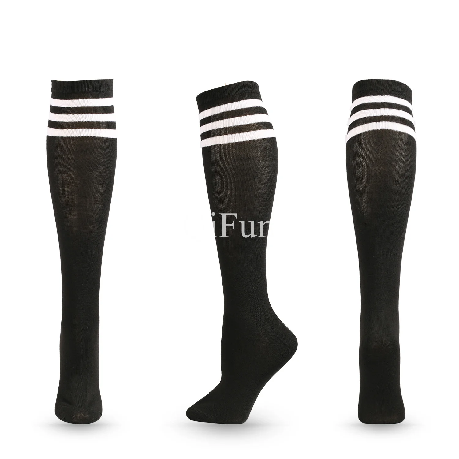 Unisex Kompressionssocken Fußballsocken Rutschfeste lange Röhre Kniestrümpfe Socken Gestreifte Fußballsocken Laufsportsocken – Detail 16