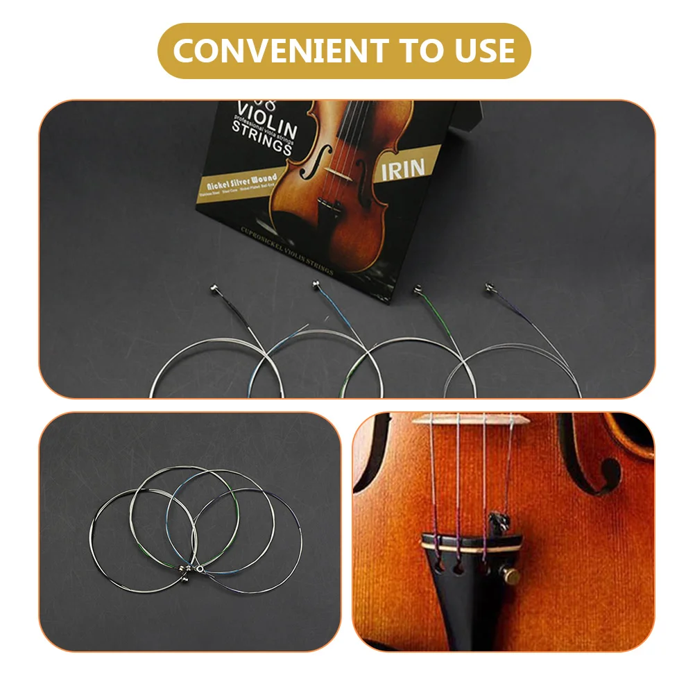

8 Pcs Violin Strings Accessories Beginners Accessory Universal Instruments Steel Wire