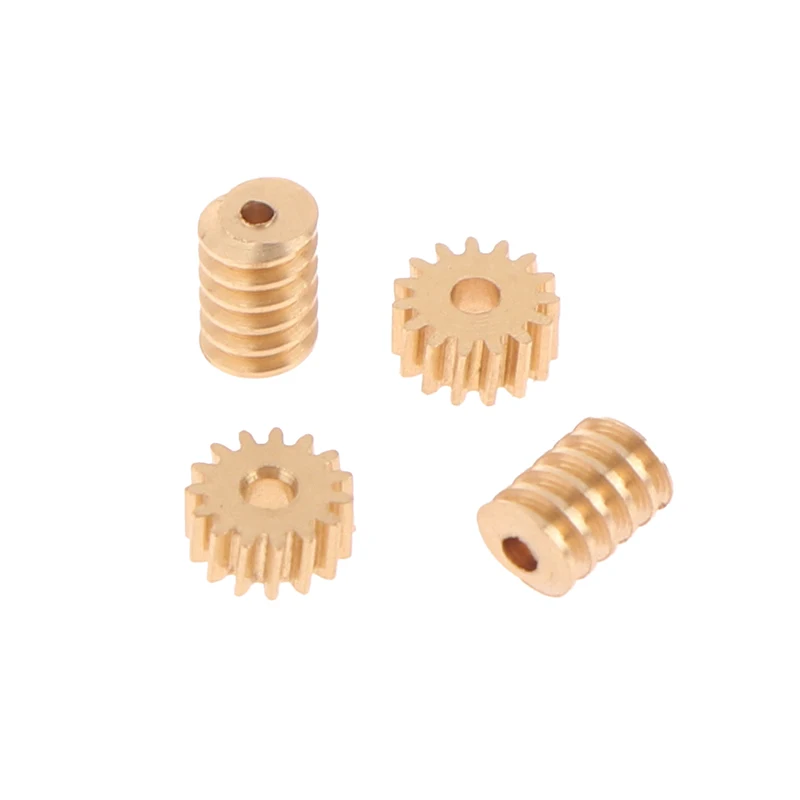 1:87 Modulus 0.2 15T Micro Brass Turbine Worm Static Change Gear Hole Dia 0.8mm/1mm Reduction Pinion Shaft Connector