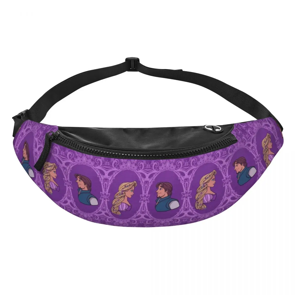 

Custom Casual T-Tangled Fanny Pack for Running Women Men Cartoon Funny Crossbody Waist Bag Phone Money Pouch