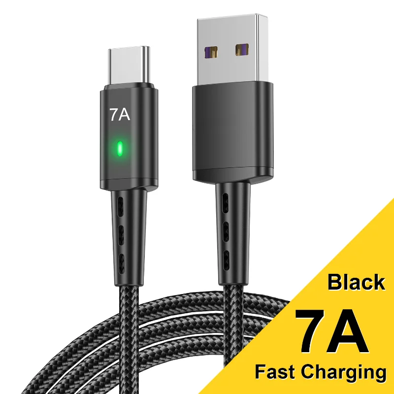 7A USB Type C Cable Fast Charging Data Cord for IPhone 15 Xiaomi 13 Pro Redmi 12 Samsung Oneplus  LG Poco X5 USB-C Charger Cord