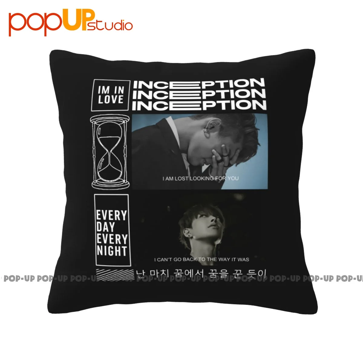 Modern Ateez Inception Kpop Pillowcase Throw Pillow Cover Natural Decorative Brief Style