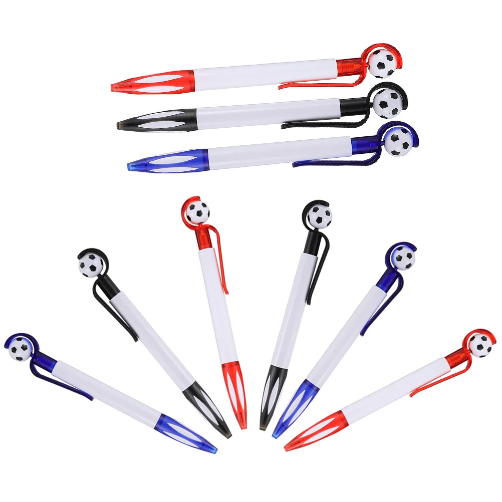 9 Pcs Ballpoint Pen Football Party Decoration Pens Ballpoints Retractable Soccer Favor