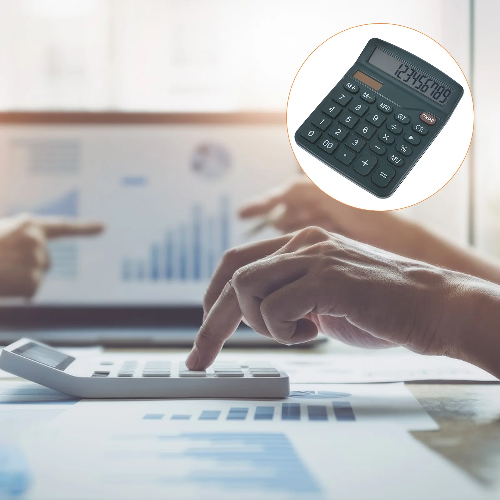 

Colored Small Solar Calculator Desktop Calculator Large Button Office Supply for Desk Study and Work Calculators Desktop