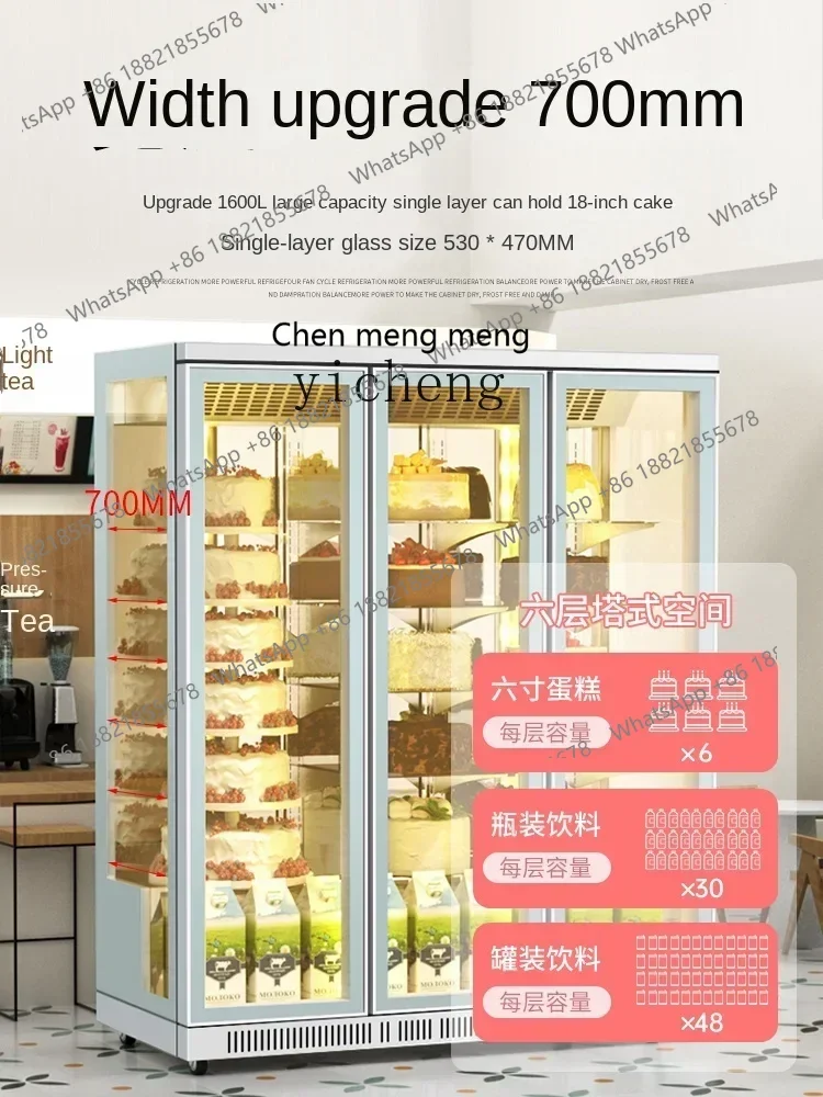 Hot sales ZF Vertical Cake Show Case Commercial Refrigerated Baking Refrigerator Air-Cooled Dessert Mousse