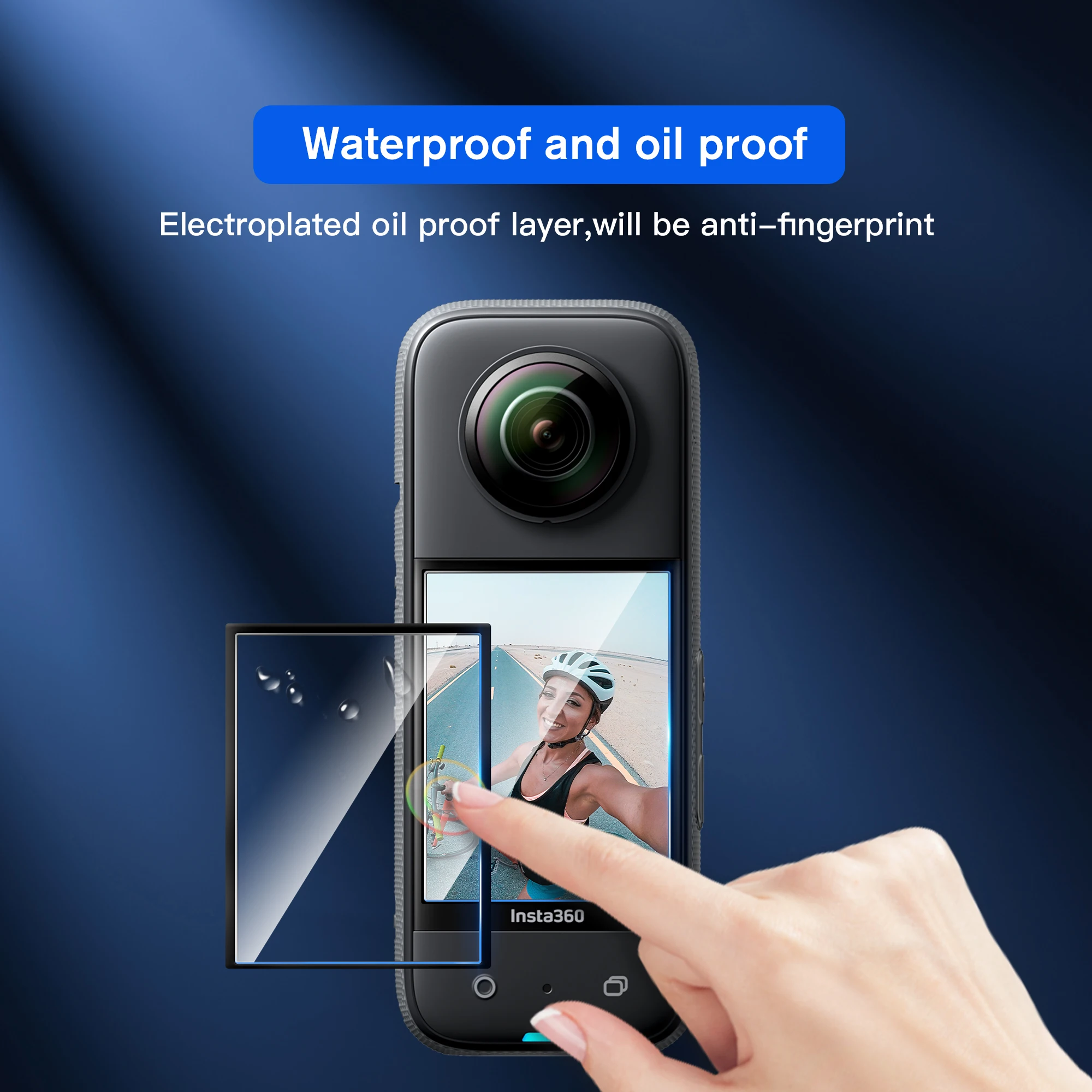 Película protectora de pantalla de 2 piezas, HD transparente, a prueba de explosiones, 3D, curvada, suave, para Insta360 One X3, accesorios de cámara deportiva