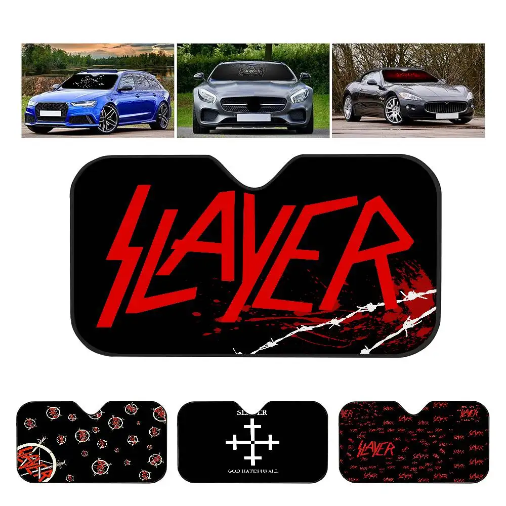 

Heavy Metal Band Slayer Sun Shade Cover For Car Side Window Electrostatic Curtains Sun Protection For Baby 99.9% UV Blocker