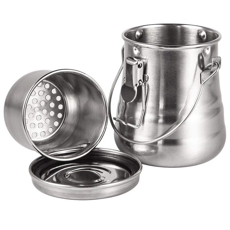 Paint Brush Cleaner and Holder Airtight Stainless Steel Brush Washer Bucket for Painting with Removable Porous Filter Art