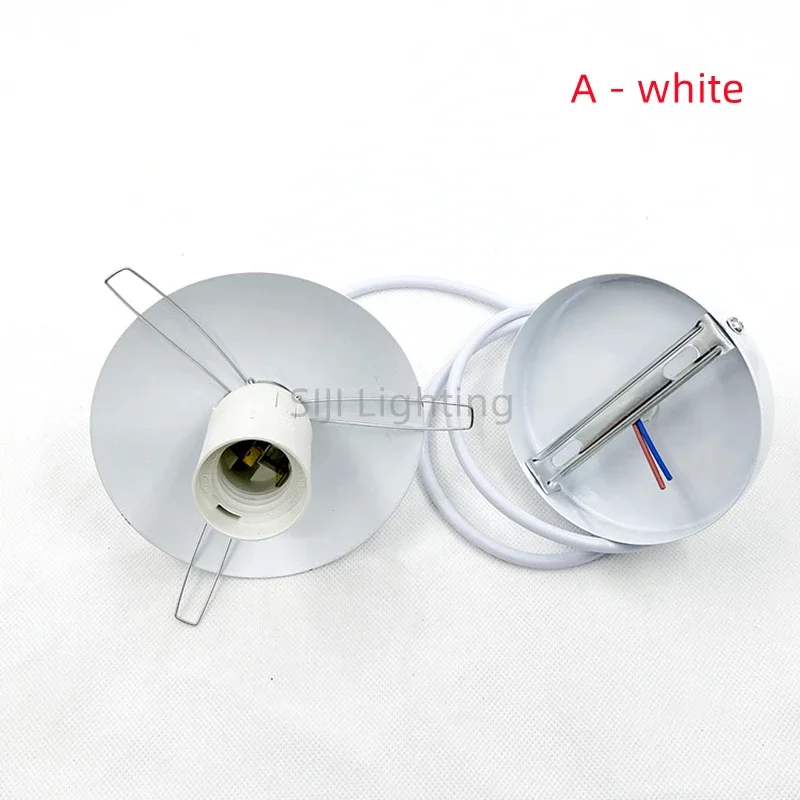 Iron Lamp Base Metal Ceiling Canopy Cable Wire E27 Lamp Holder Lampshade Cord Set LED Ceiling Lamp Ceiling Plate Pendant Lights