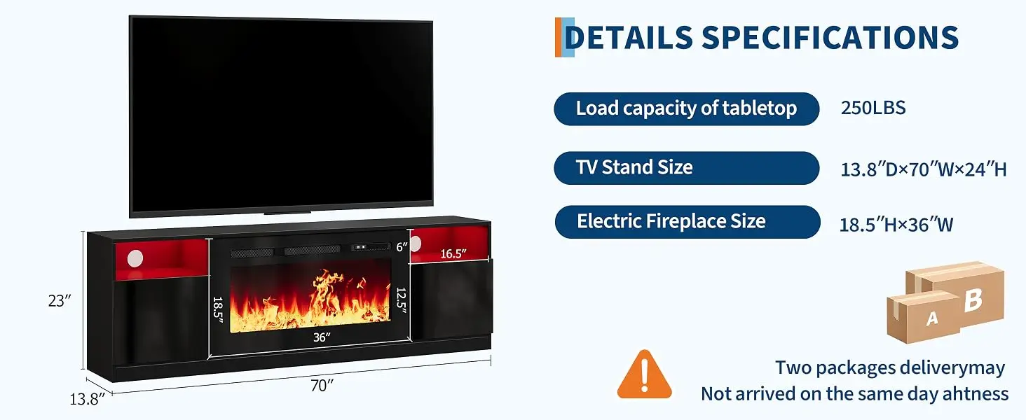FY-Fireplace TV Stand