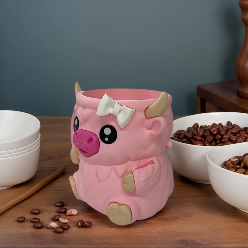 

Highland Cow Popsicle Containers with Antifreeze Handle Dessert Cup Reusable Beer Can Holders for Gathering Party Picnic