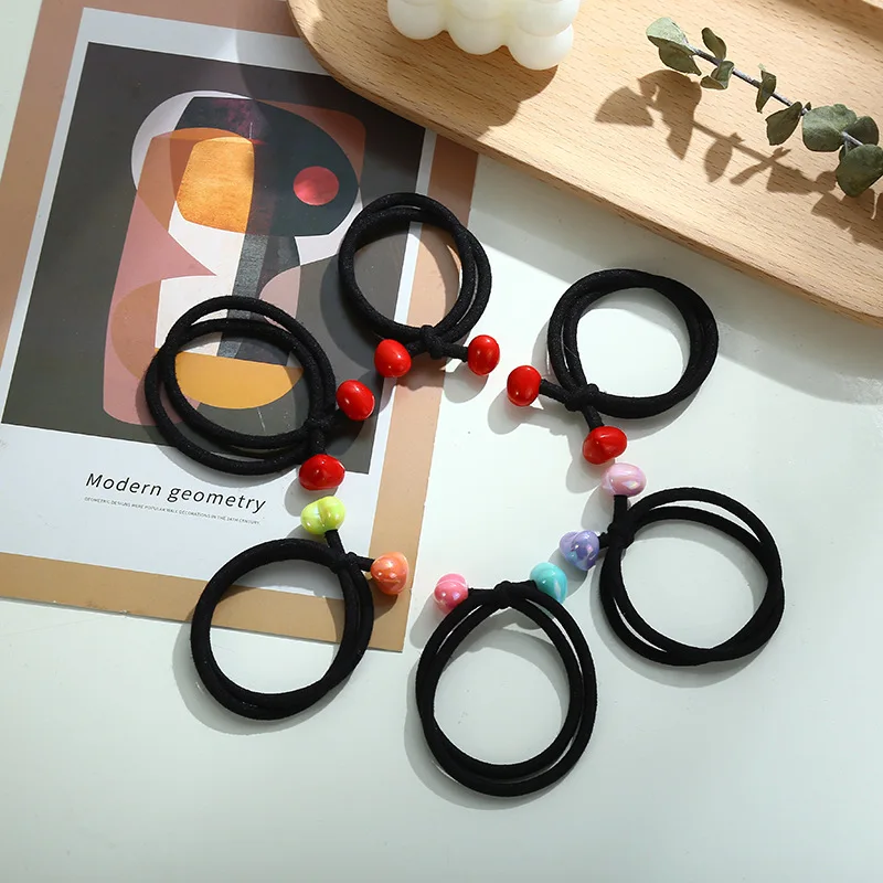 

Simple And Versatile Black Knotted Headband Hair Loop For Women Fashion High Ponytail Hair Tie Rubber Band Headband