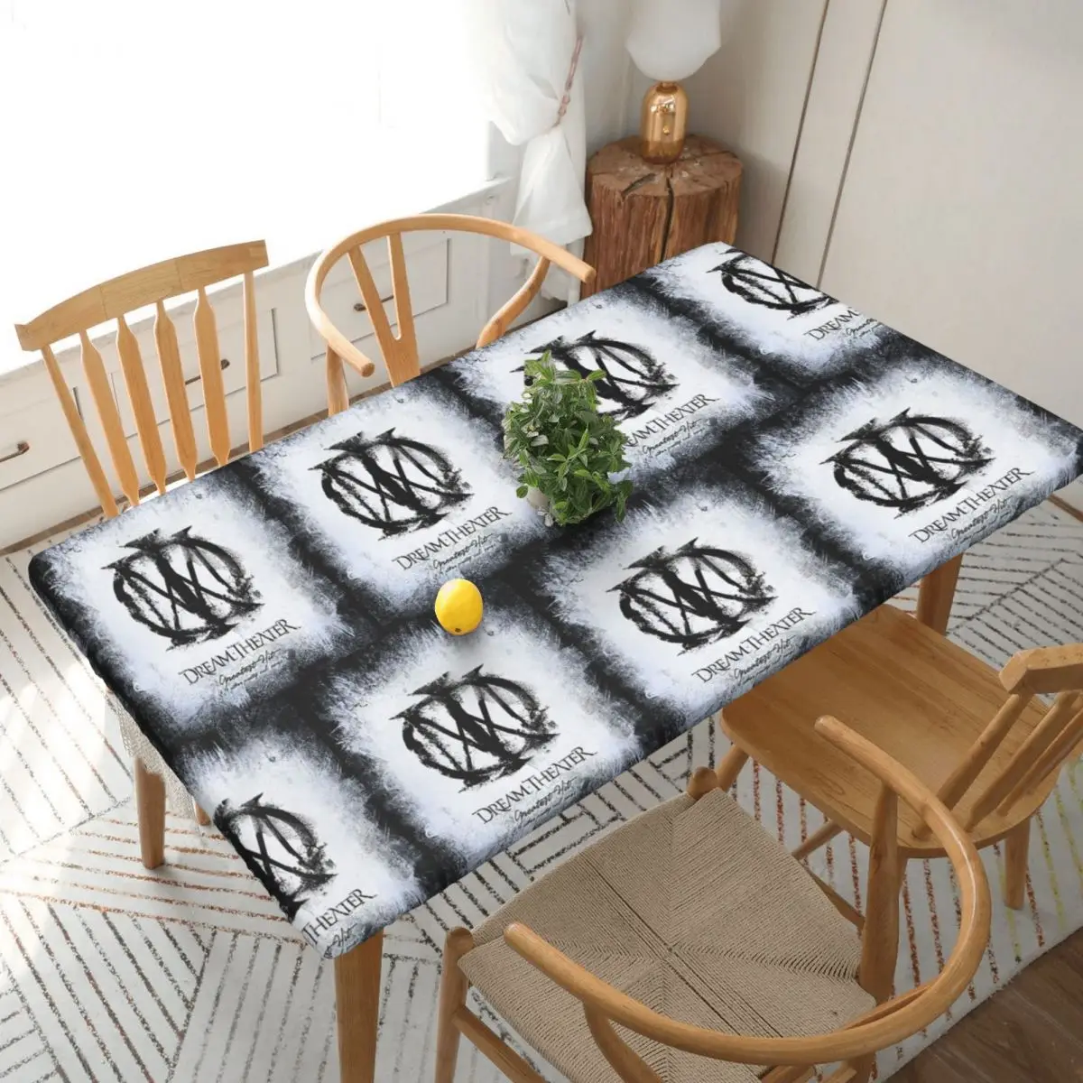 Dream Theater Custom Rectangular Tablecloth Oilproof Table Cover for Dining Events Table Cloth