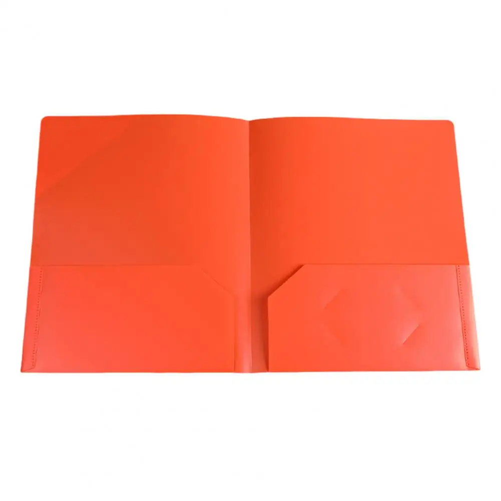 Office Document Folders Waterproof Plastic File Folder with Pockets Business Card Slot 6 Pack Tear-resistant Document Organizer