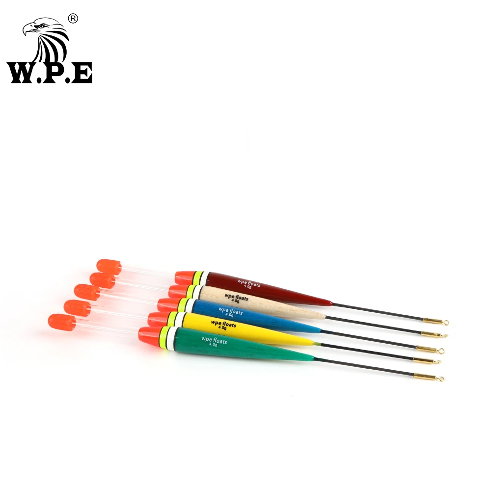 W.P.E Fishing Float 5pcs/pack 4g/5g Barguzinsky Fir Float 20cm-23cm Vertical Buoy Float Carp Fishing Tackle with free Lightstick