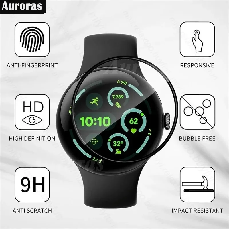 2 Pcs For Pixel Watch 3 41mm Screen Protector Hydrogel Film Smart Watch For Pixel Watch 3 45mm Soft Film Case