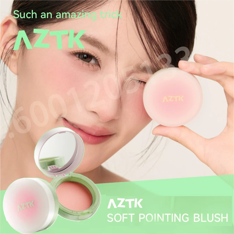 AZTK Blush doux pointage fard à joues coussin Blush baume Expansion mat Portable éclaircissant naturellement clair visage Rouge maquillage