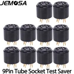 10PCS Bakelite 9Pin Tube Socket Test Saver For 6DJ8 12AX7 ECC83 12AU7 ECC82 EF86 6922 5670 Audio Amplifier HIFI