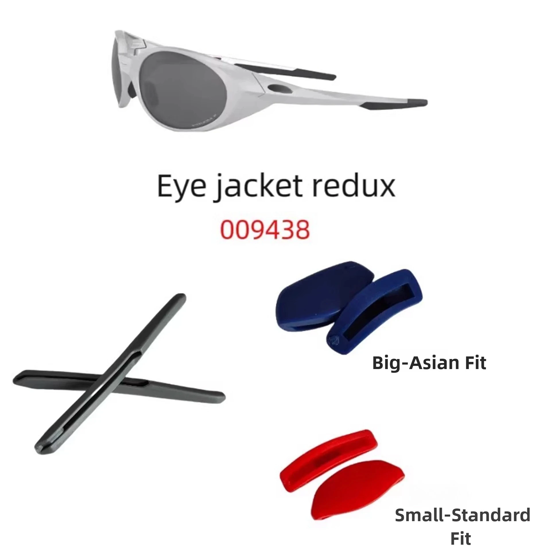 

Hokklo Replacement Rubber Earsocks Nose Pads for Oakley Eye Jacket Redux OO9438 -Multi Choice Eye Glasses Accessories