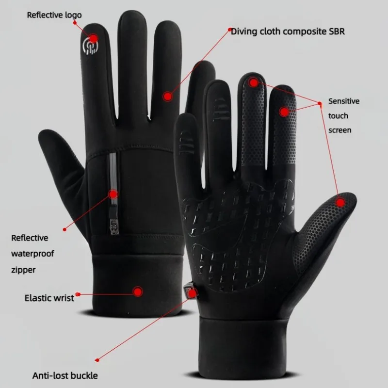 Winter Gloves Waterproof Thermal Sport Glove for Men Women for Running Cycling Driving Ski Hiking Warm Glove for Work