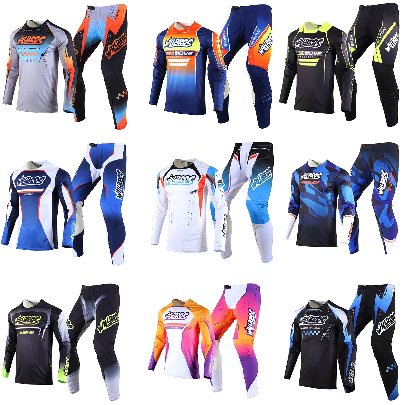 Willbros Jersey Pants Combo Gear Set 2026 Motocross Offroad Dirt Bike Downhill Enduro BMX MTB Racing Suit