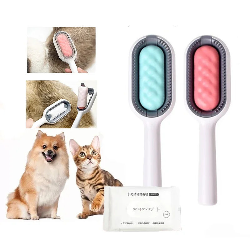 Pet Hair Brush Dog Cat Comb Hair Massages Removes Brush for Matted Curly Long Hair Pet Grooming Cleaning Beauty Accessories Cats