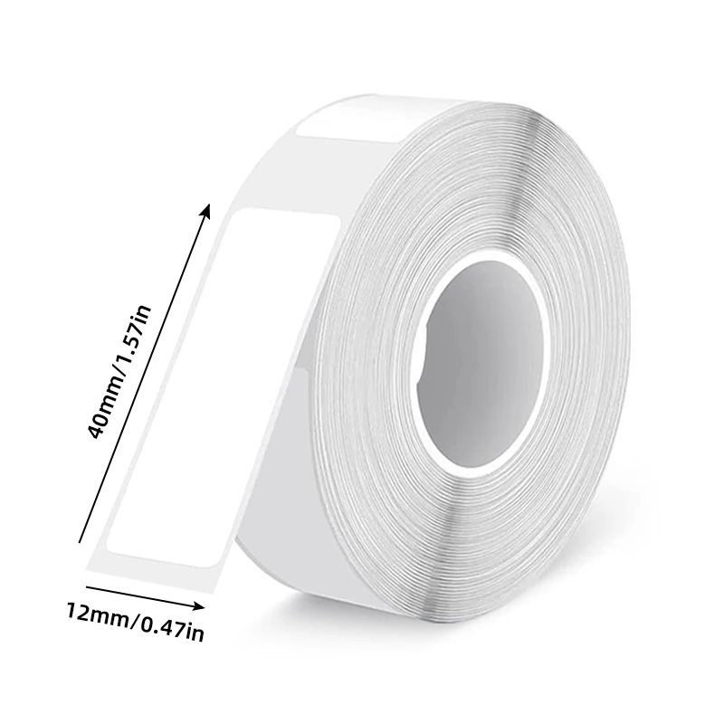 20 Rolls of 12X40Mm Thermal Label Stickers, Self-Adhesive, Waterproof and Oil-Proof, Suitable for Office and Home Use, Compatible with D30/D35/Q30/Hp3/Hp4/P11/P12/P15 Portable Thermal Label Printers