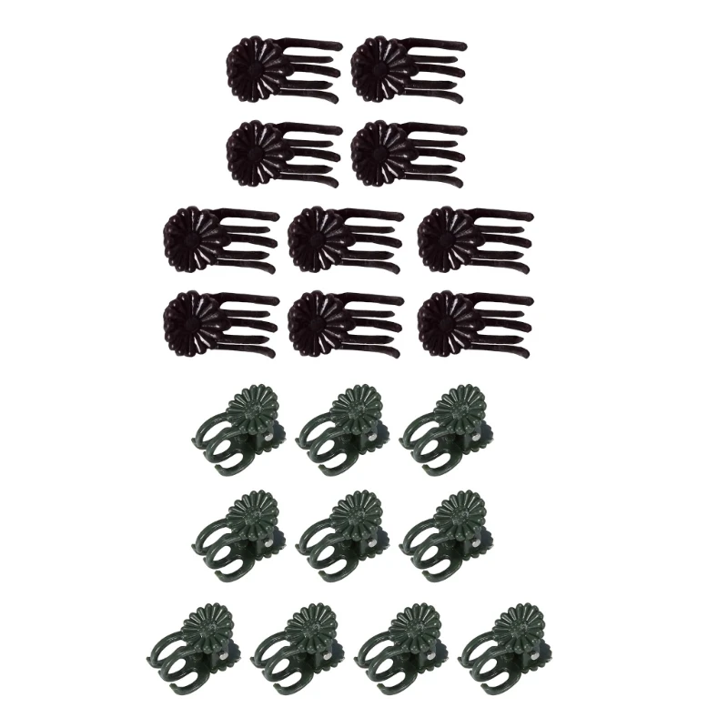 H55A 20/40/100Pcs Plant Clip Clip Flowers and Vine Clip Support Stem Vine Growing Plant Stem Vine Support Clip