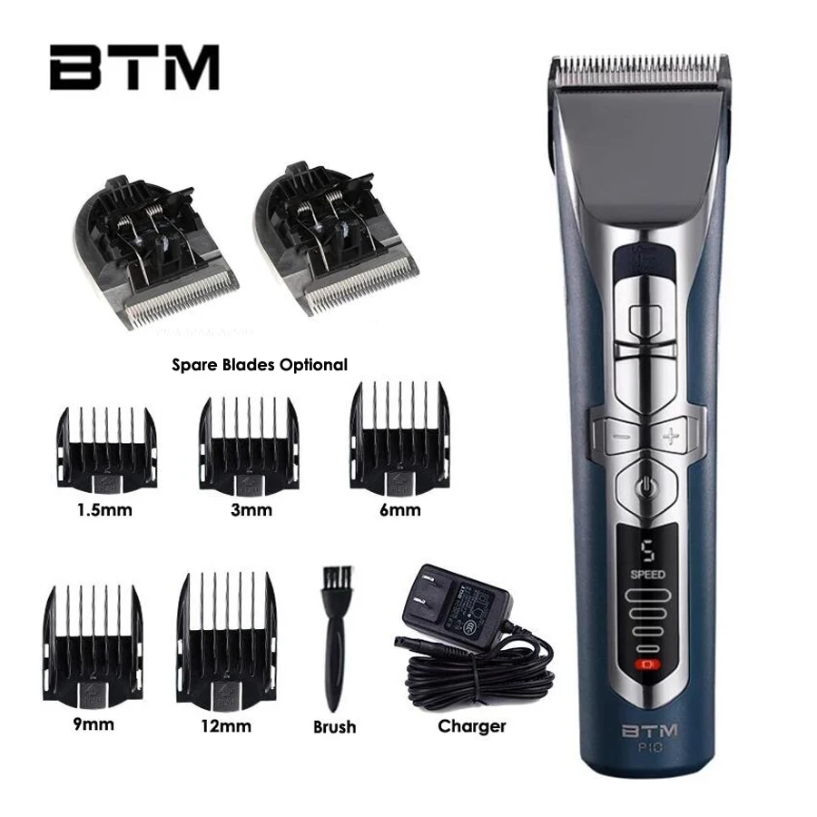 Korea Design BTM P10 Rechargea Hair Clipper For Barber Salon Steel Cutter Professional Rechargeable Electric Hair Trimmer