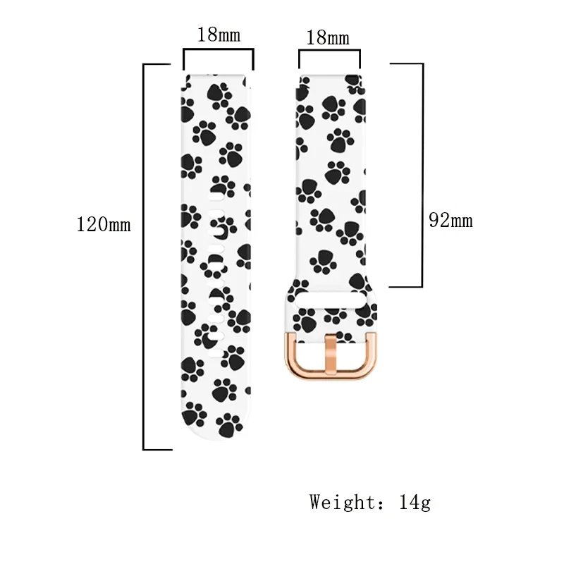 أربطة ساعة جري من السيليكون للنساء ، مطبوعات باو للنساء عالميًا ، أربطة ساعة رسمية أصلية ، ساعة ذكية ، ساعة ذكية Gt4 ، 41: 18