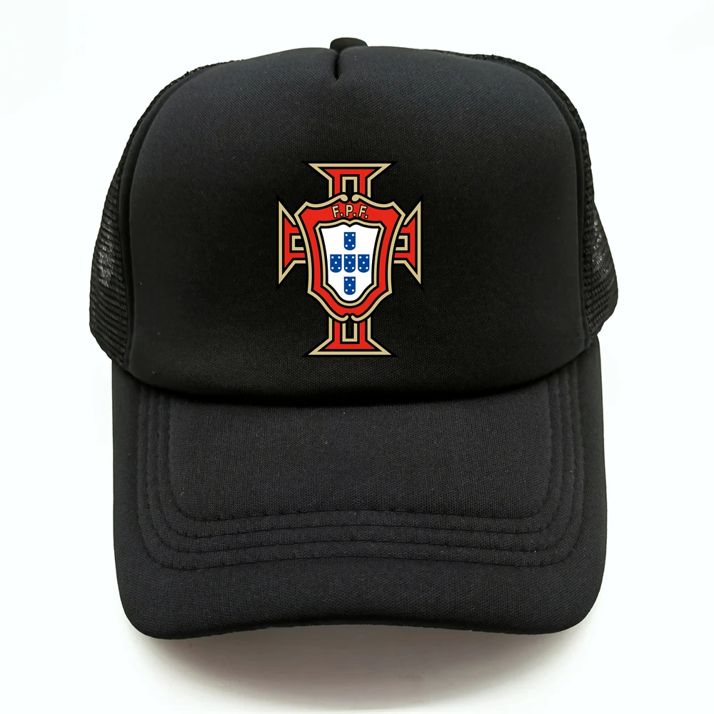 البرتغال قبعات سائقي الشاحنات الرجال قبعة قبعة بيسبول بارد الصيف للجنسين شبكة صافي البرتغال قبعات لاعب كرة القدم الوطنية