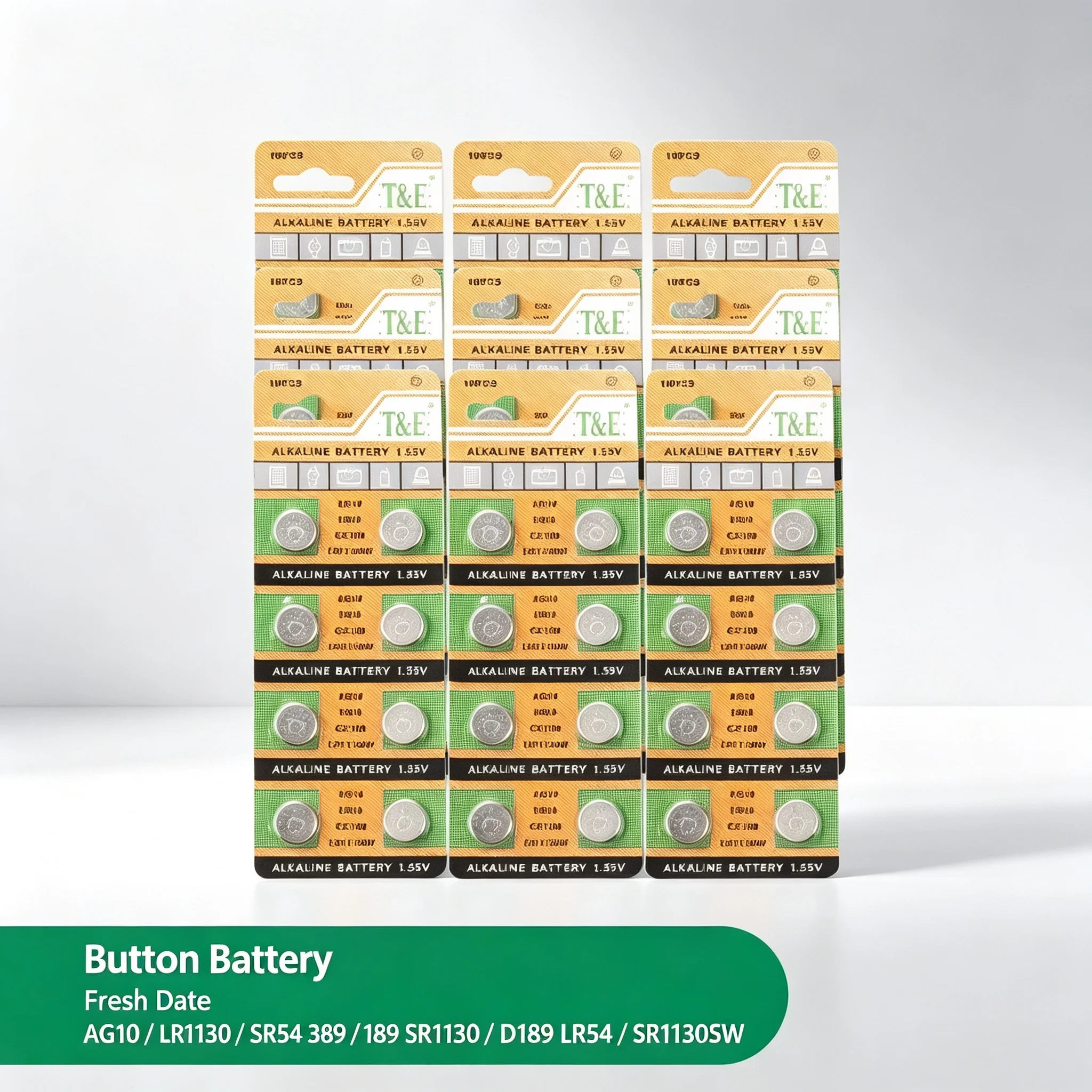 HIGH10-200PCS AG10/LR1130 Alkaline Battery LR54 L1131 389A D189 1.55V  High Quality Watch Button Cell Batteries For Toys Calcula