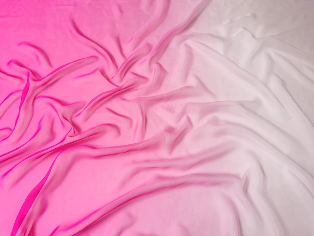 Farbverlauf-Imitat-Seidenstoff 30D Chiffon-Gewebe für Kleider, 2-Farben-Stoff für Tanzkleidung, Hochzeitsstoff Meterware – Detail 8