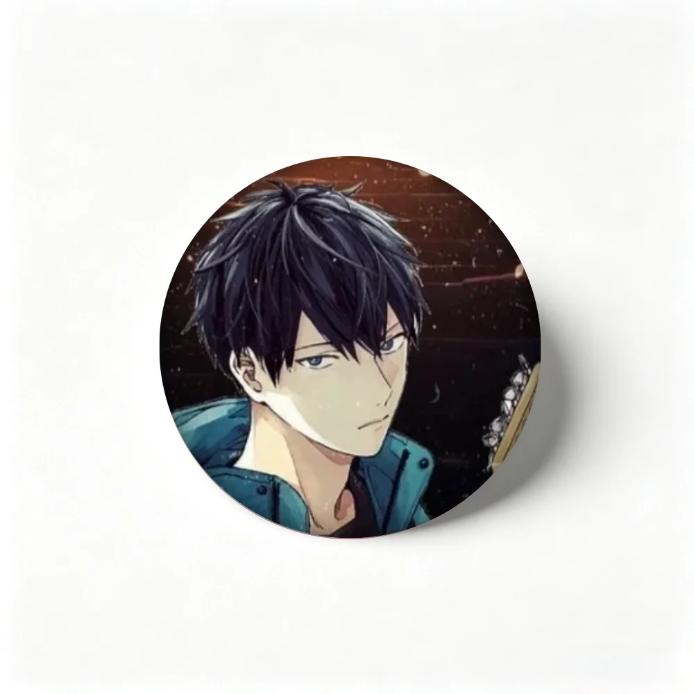 Cartoon Badge Given Ritsuka Uenoyama Anime Pin, Tinplate Round Brooch, Great for Collection & Bag Clothing Accessory